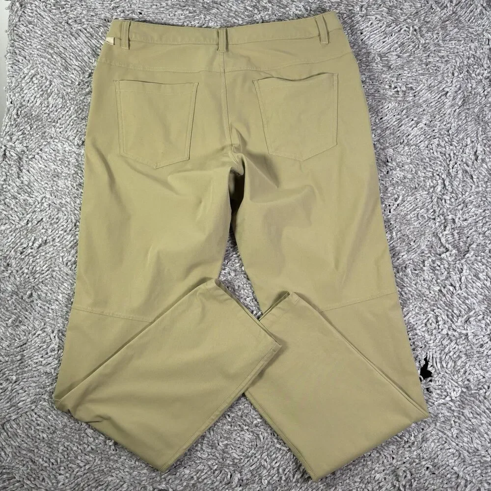 Lululemon ABC Pant Classic Mens 33 Beige Stretch Performance Business Golf Prep